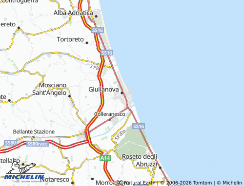 Mapa MICHELIN Giulianova - ViaMichelin