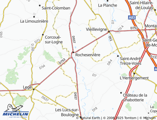 MICHELIN La Surière map - ViaMichelin