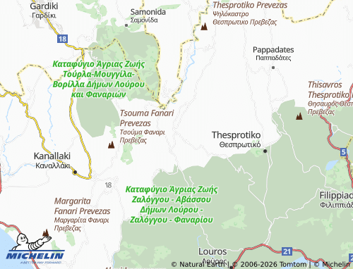 MICHELIN Vrysoula map - ViaMichelin