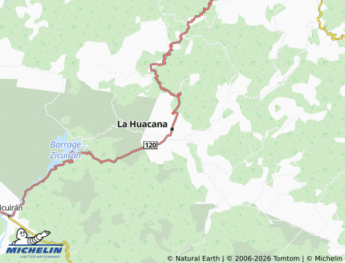 Mapa MICHELIN La Huacana Centro - ViaMichelin