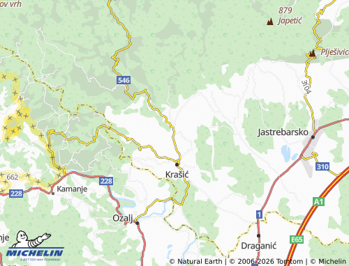 MICHELIN Strmac Pribićki map - ViaMichelin