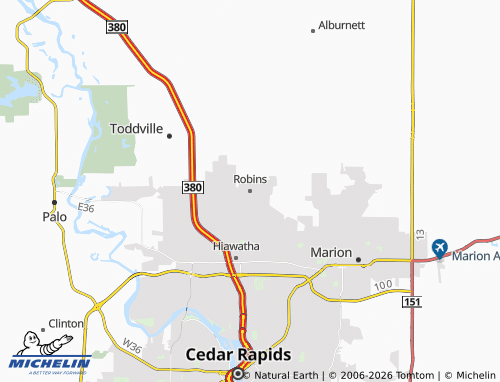 Mappa MICHELIN Robins - ViaMichelin