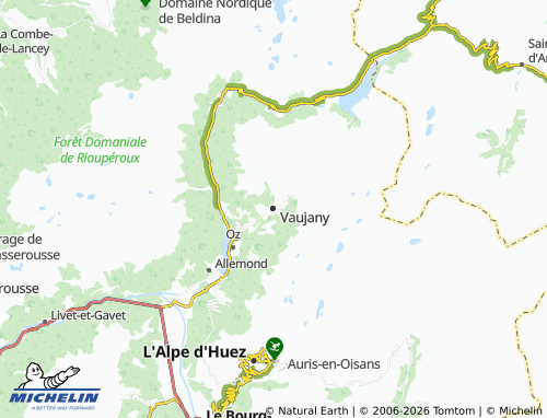 Carte MICHELIN Vaujany - ViaMichelin