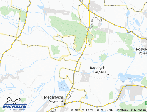 MICHELIN Lypytsi map - ViaMichelin