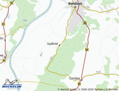 MICHELIN Sadlinki map - ViaMichelin