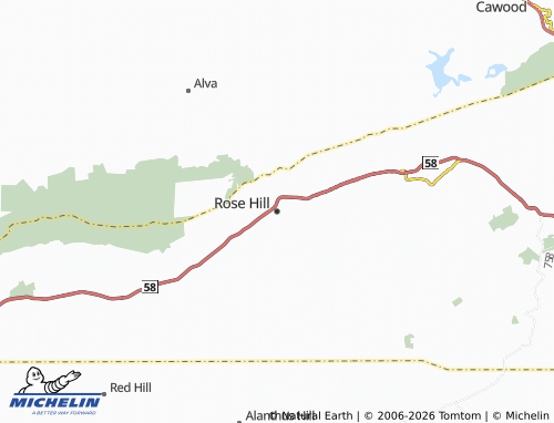 Mappa MICHELIN Rose Hill - ViaMichelin