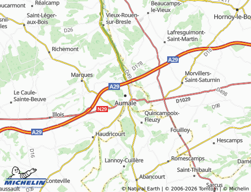Mapa MICHELIN Aumale - ViaMichelin