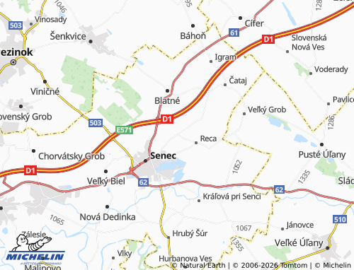 MICHELIN Boldog map - ViaMichelin