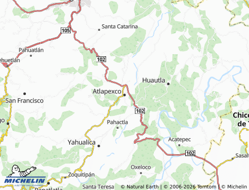 MICHELIN Atlapexco map - ViaMichelin