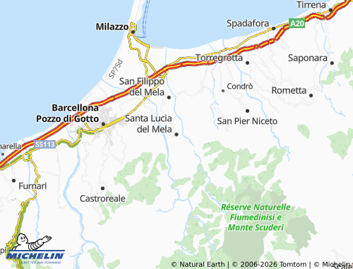 Mappa MICHELIN Santa Lucia del Mela - ViaMichelin