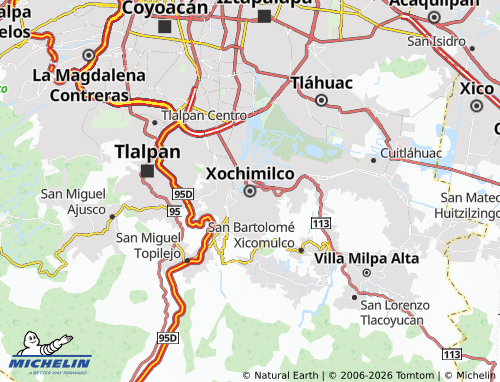 Mappa MICHELIN Xochimilco - ViaMichelin