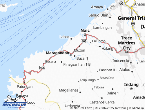 MICHELIN Poblacion 2 B map - ViaMichelin
