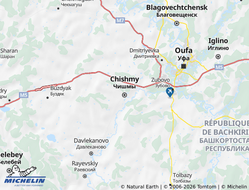 MICHELIN-Landkarte Tschischminski Rajon - ViaMichelin