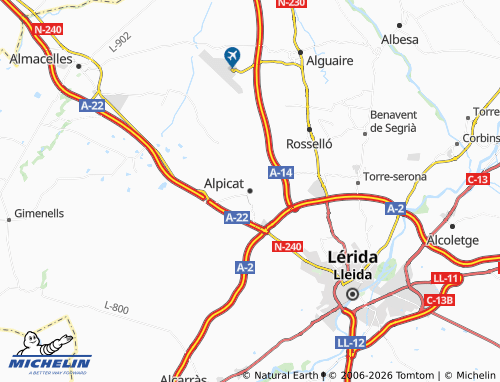Mappa MICHELIN Alpicat - ViaMichelin