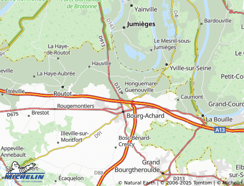 Mappa MICHELIN Honguemare-Guenouville - ViaMichelin