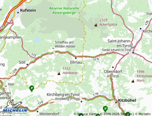Mapa MICHELIN Ellmau - ViaMichelin