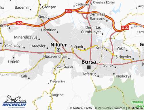 MICHELIN Dikkaldırım map - ViaMichelin