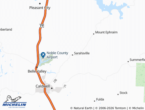 Kaart MICHELIN Sarahsville - ViaMichelin