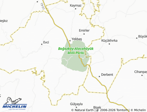 Mapa MICHELIN Hattuşaş - ViaMichelin