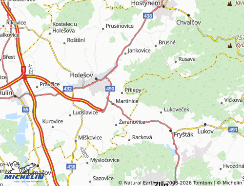 Mapa MICHELIN Přílepy - ViaMichelin