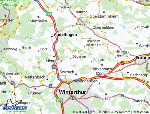MICHELIN Berg-Dägerlen map - ViaMichelin