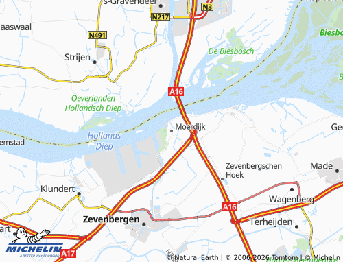 MICHELIN Moerdijk map - ViaMichelin