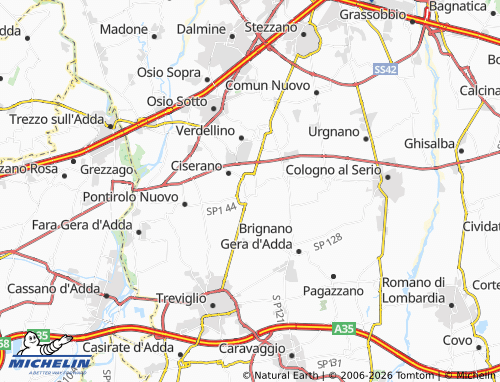 MICHELIN Arcene map - ViaMichelin