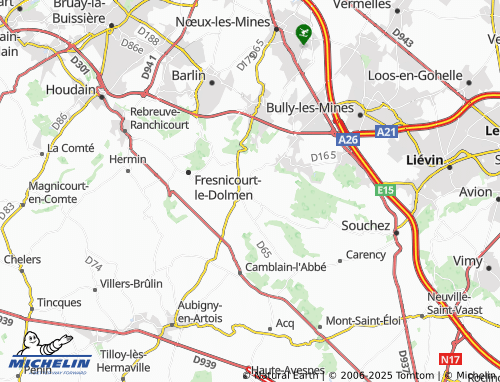 MICHELIN Servins map - ViaMichelin