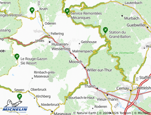 Mapa MICHELIN Moosch - ViaMichelin
