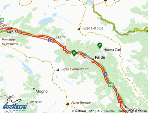 Mappa MICHELIN Prato (Leventina) - ViaMichelin