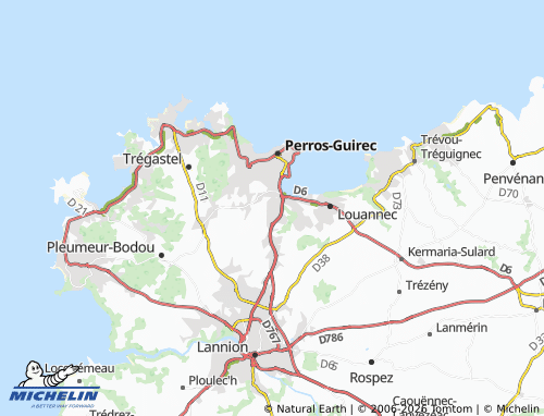 MICHELIN Saint-Quay-Perros map - ViaMichelin