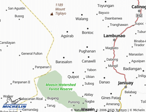 MICHELIN Panuran map - ViaMichelin