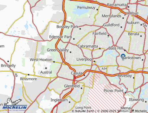 Mappa MICHELIN Busby - ViaMichelin