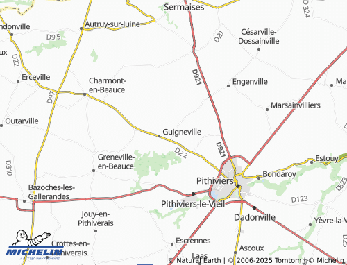 MICHELIN Bitry map - ViaMichelin