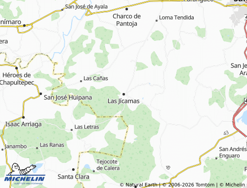 Mapa MICHELIN Las Jícamas - ViaMichelin