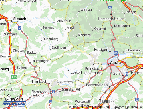 MICHELIN-Landkarte Rohr bei Olten - ViaMichelin
