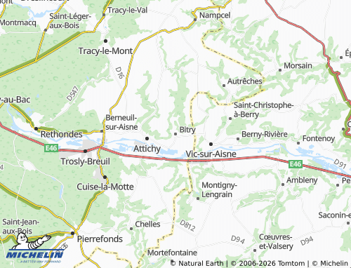 Mapa MICHELIN Bitry - ViaMichelin