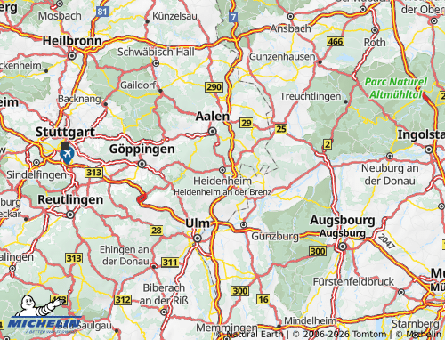 Mapa MICHELIN Heidenheim - ViaMichelin