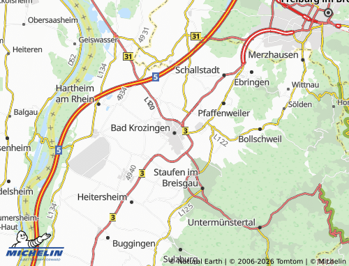 Carte MICHELIN Bad Krozingen - ViaMichelin