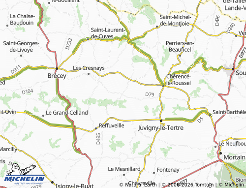 Mappa MICHELIN Le Mesnil-Adelée - ViaMichelin