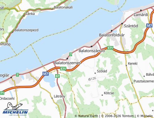 Mapa MICHELIN Balatonőszöd - ViaMichelin