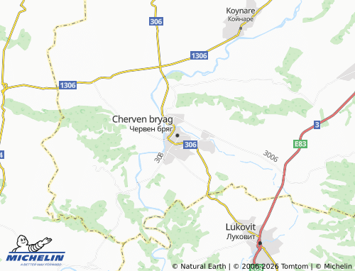 MICHELIN Cherven bryag map - ViaMichelin
