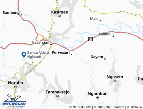 MICHELIN-Landkarte Purwosari - ViaMichelin