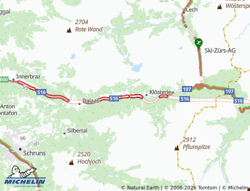 MICHELIN Klösterle Danöfen map - ViaMichelin