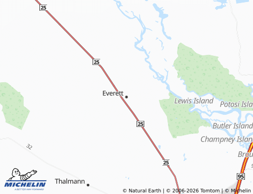 Mapa MICHELIN Everett - ViaMichelin