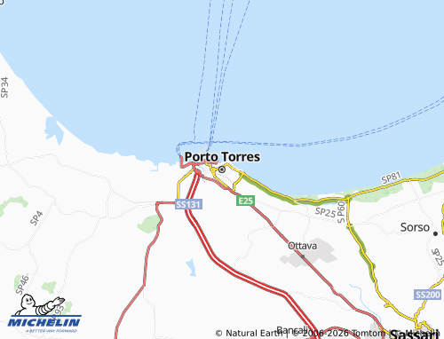 Carte MICHELIN Porto Torres - ViaMichelin