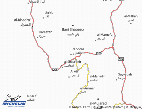 Carte MICHELIN al-Shara - ViaMichelin