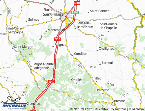 MICHELIN Condéon map - ViaMichelin