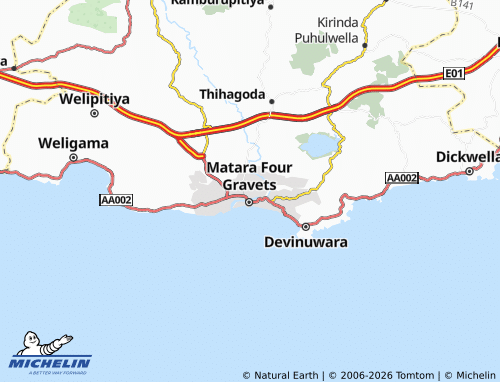 Carte MICHELIN Uyanwatta North - ViaMichelin