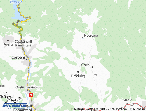MICHELIN Brădetu map - ViaMichelin
